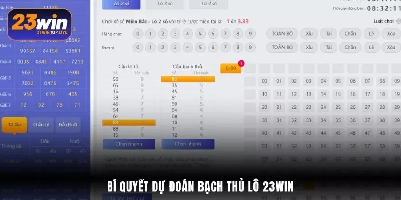 Bí quyết dự đoán bạch thủ lô 23Win