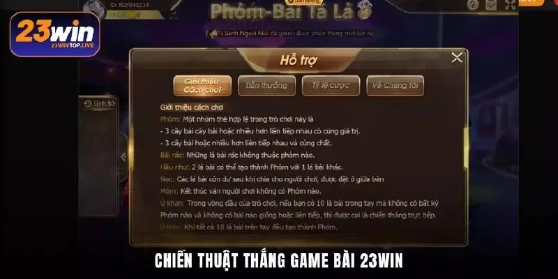 Chiến thuật thắng game bài 23Win
