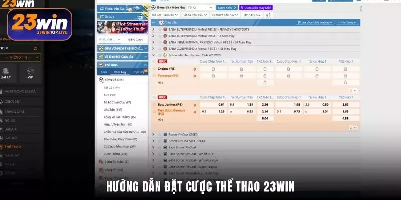 Hướng dẫn đặt cược thể thao 23Win